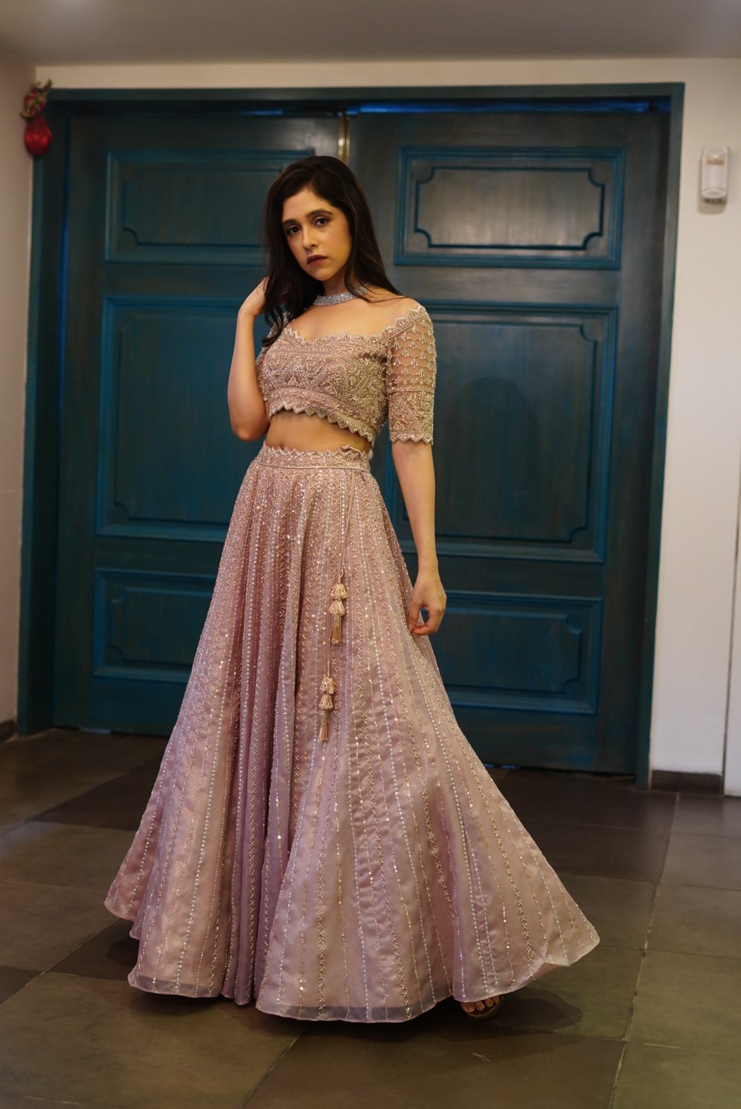 Champagne Pink Lehenga