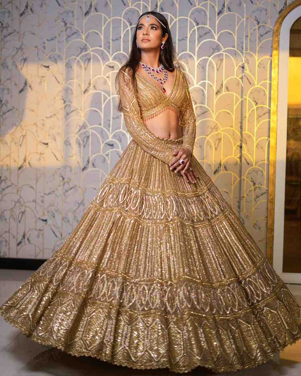 Diva Gold Lehenga