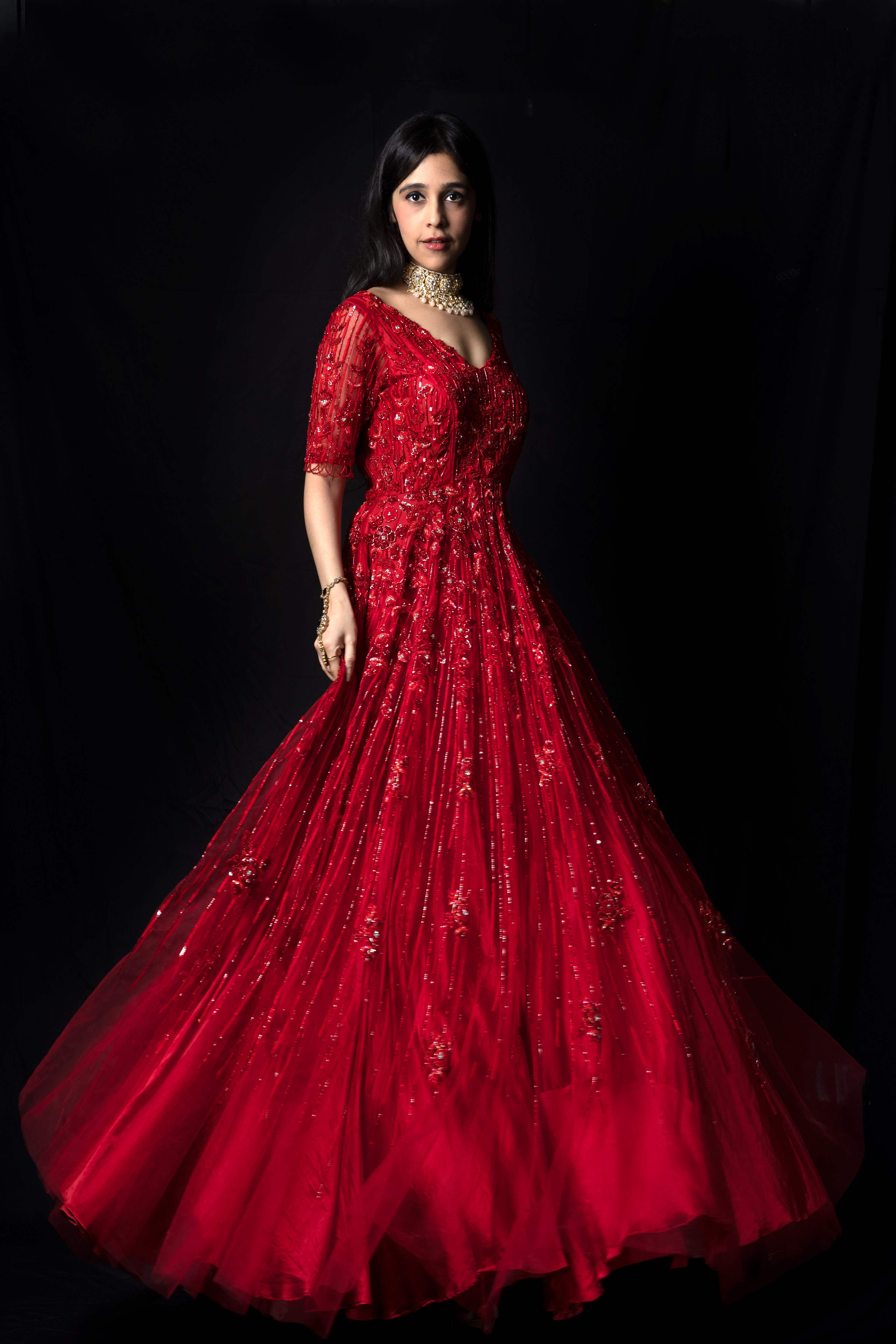 Deep Red Gown