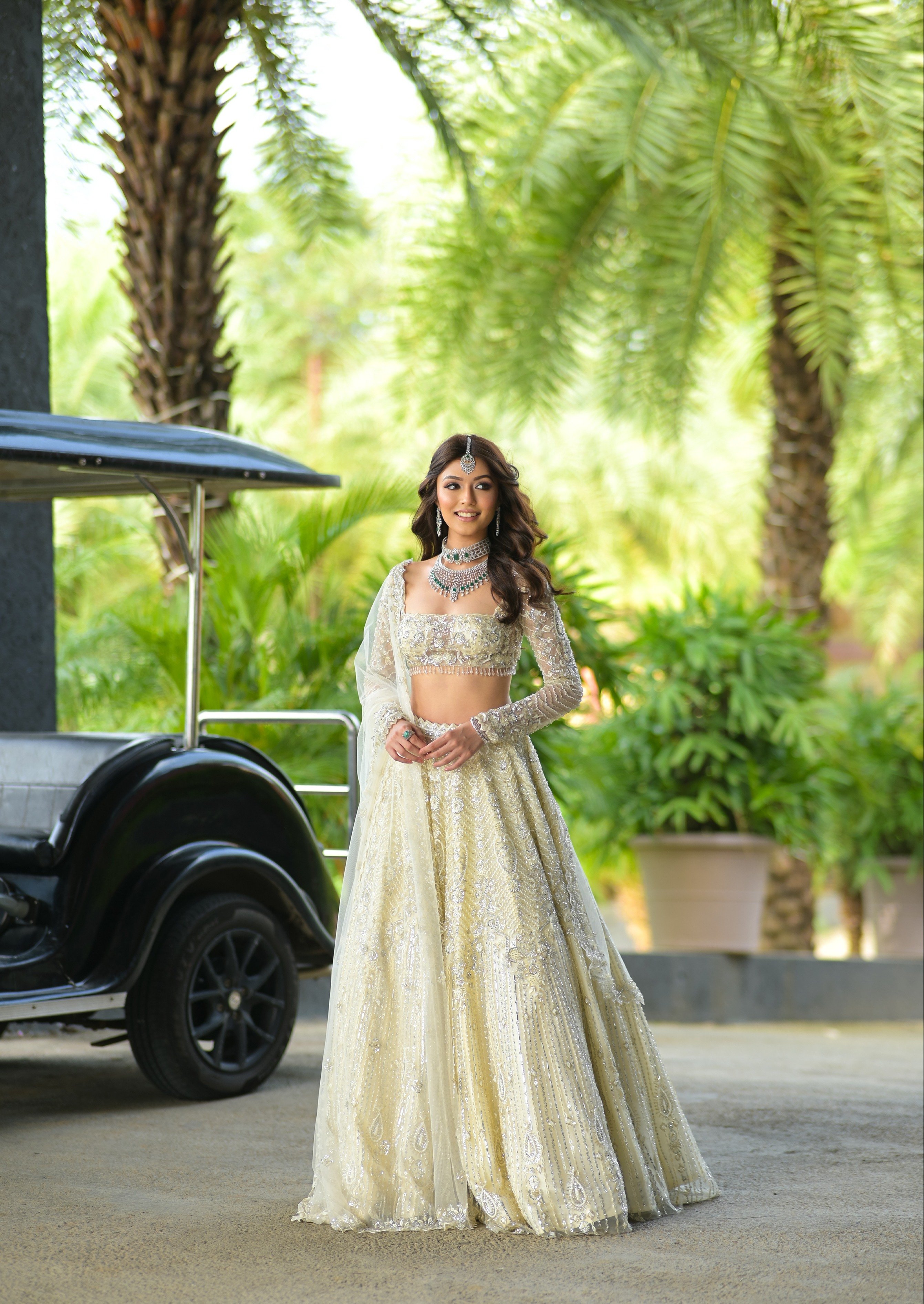 Elsa Ivory Lehenga set