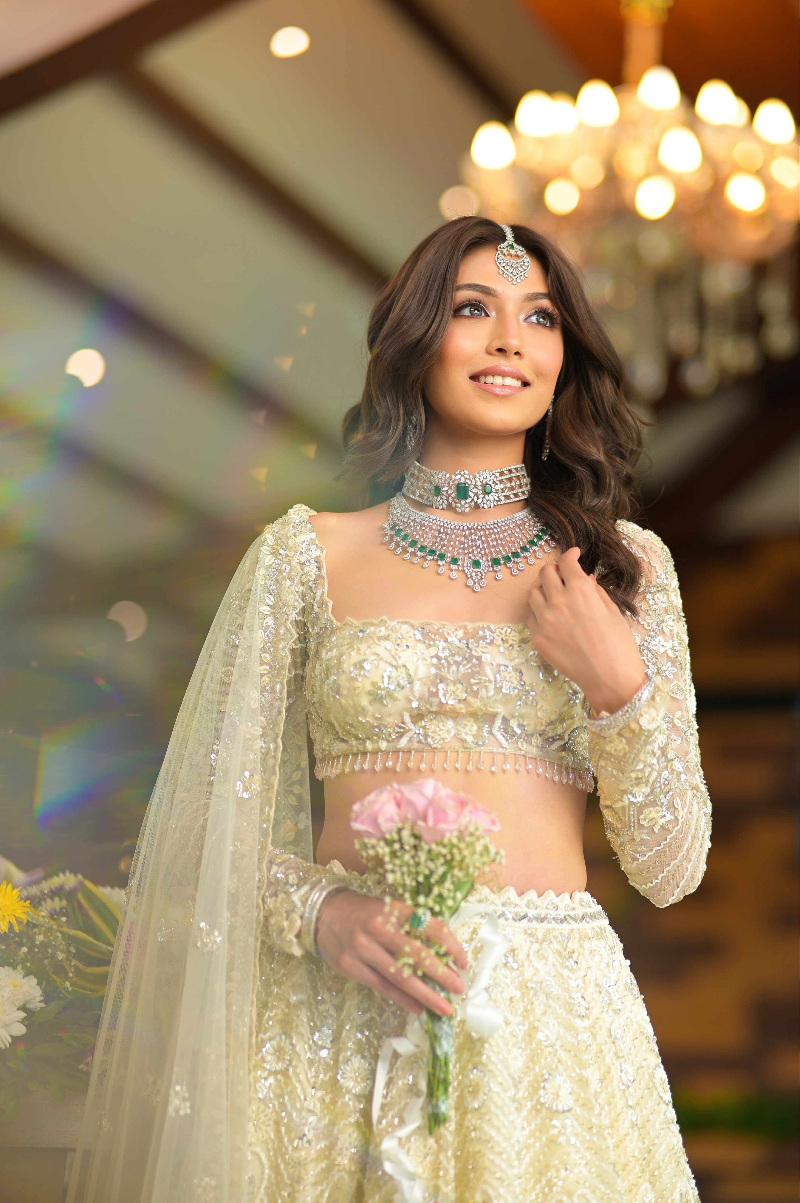 Elsa Ivory Lehenga set