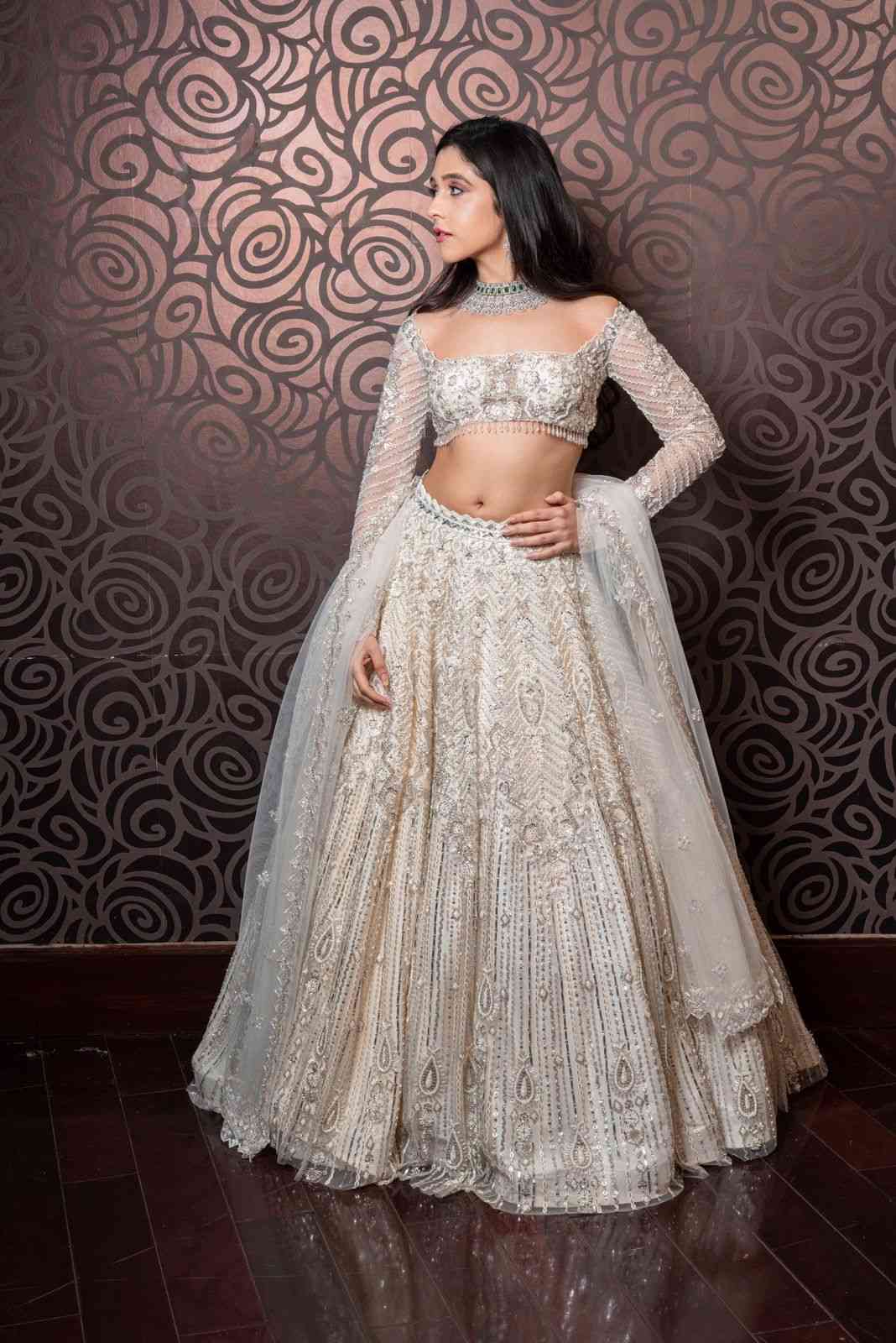 Elsa Ivory Lehenga set