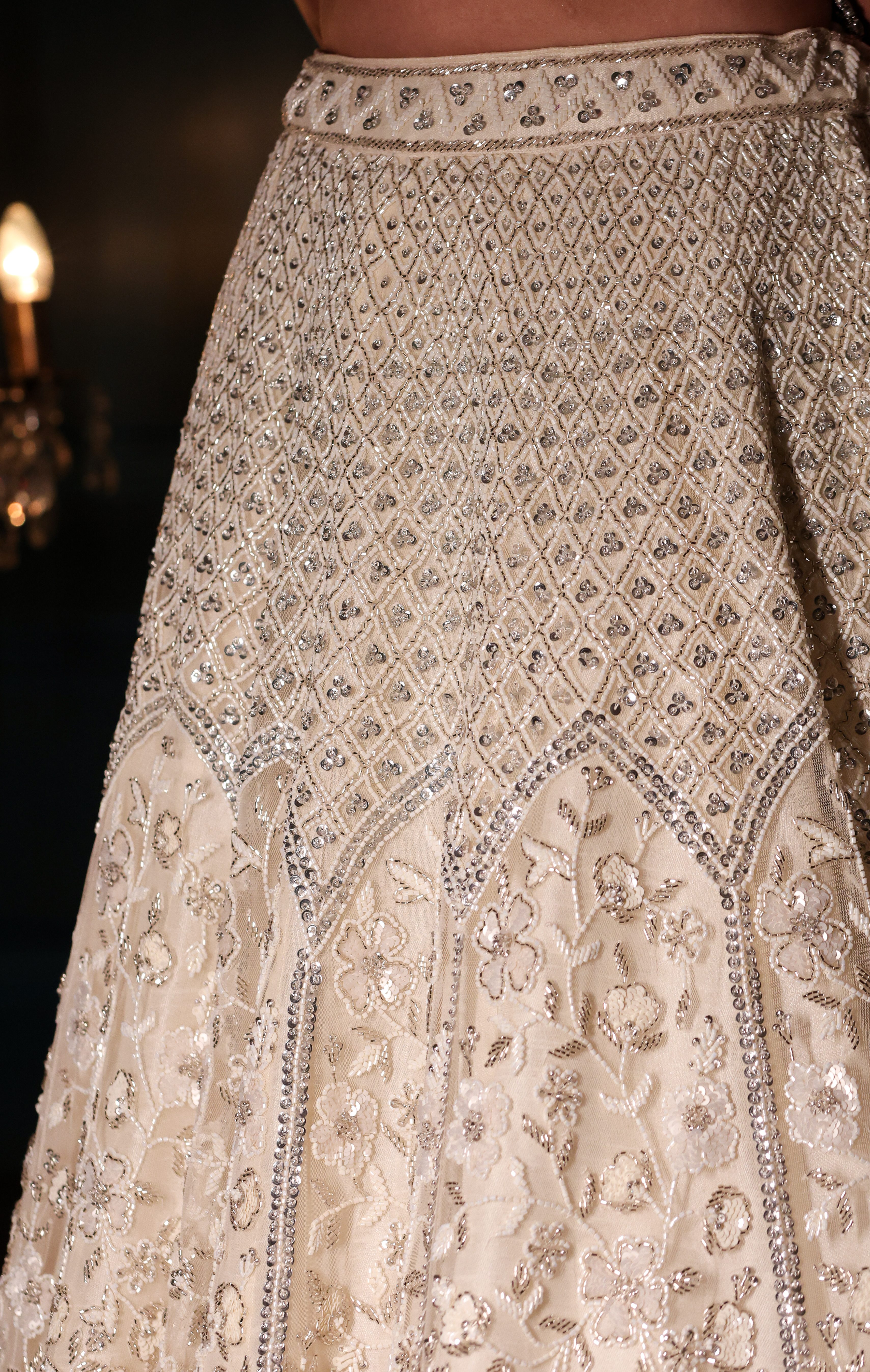 Ivory Floral Lehenga