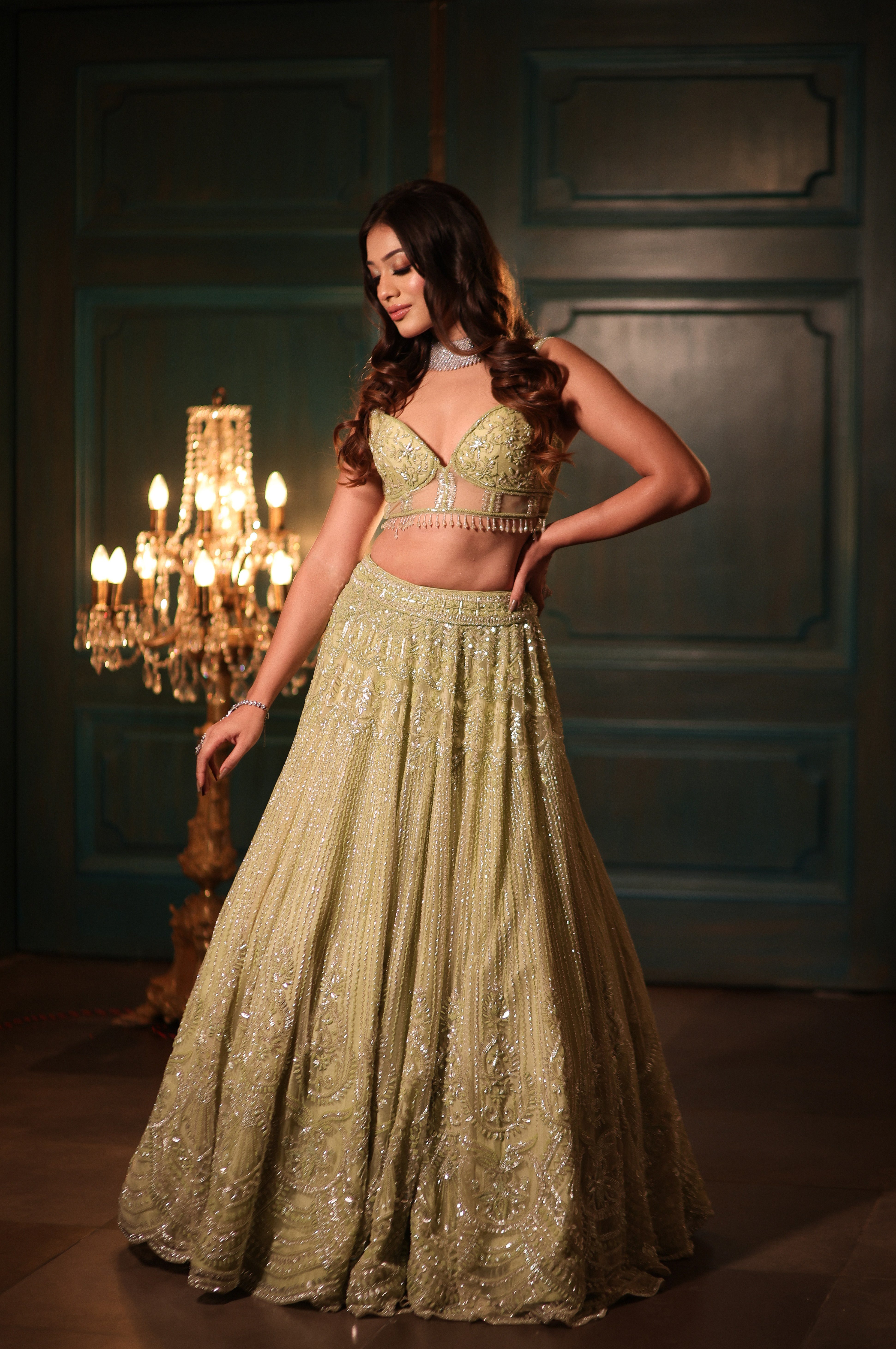 Pistachio Green Lehenga
