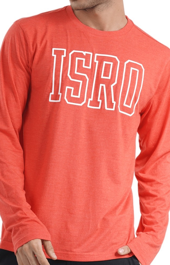 Unisex ISRO Bold Long Sleeve Tri-Blend T-Shirt in Red