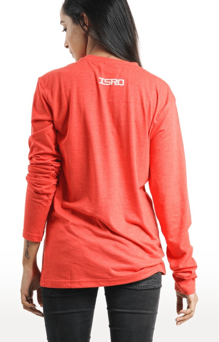 Unisex ISRO Bold Long Sleeve Tri-Blend T-Shirt in Red