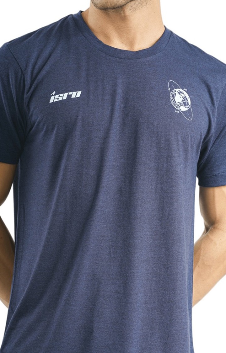 Unisex ISRO CARE Mission Tri-Blend T-Shirt in Navy