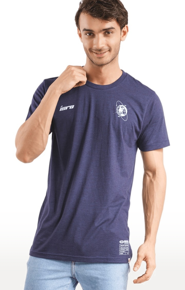 1947IND | Unisex ISRO CARE Mission Tri-Blend T-Shirt in Navy