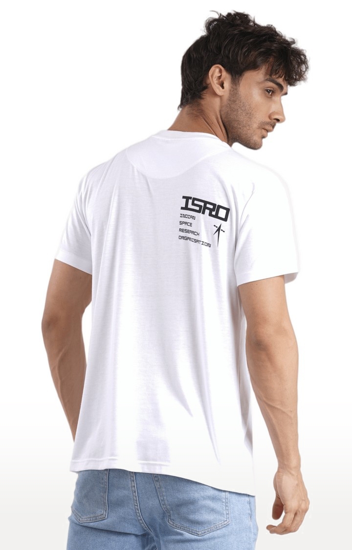 Unisex ISRO Logo Tri-Blend T-Shirt in White