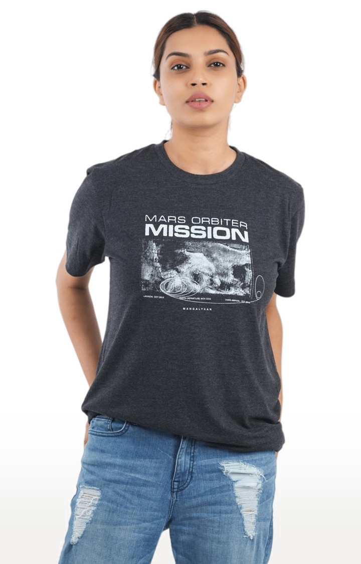 1947IND | Unisex MARS Orbiter Mission Tri-Blend T-Shirt in Charcoal