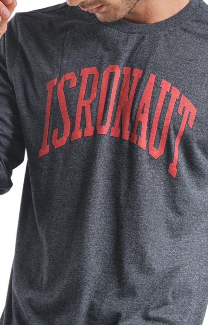 Unisex ISROnaut Long Sleeve Tri-Blend T-Shirt in Charcoal