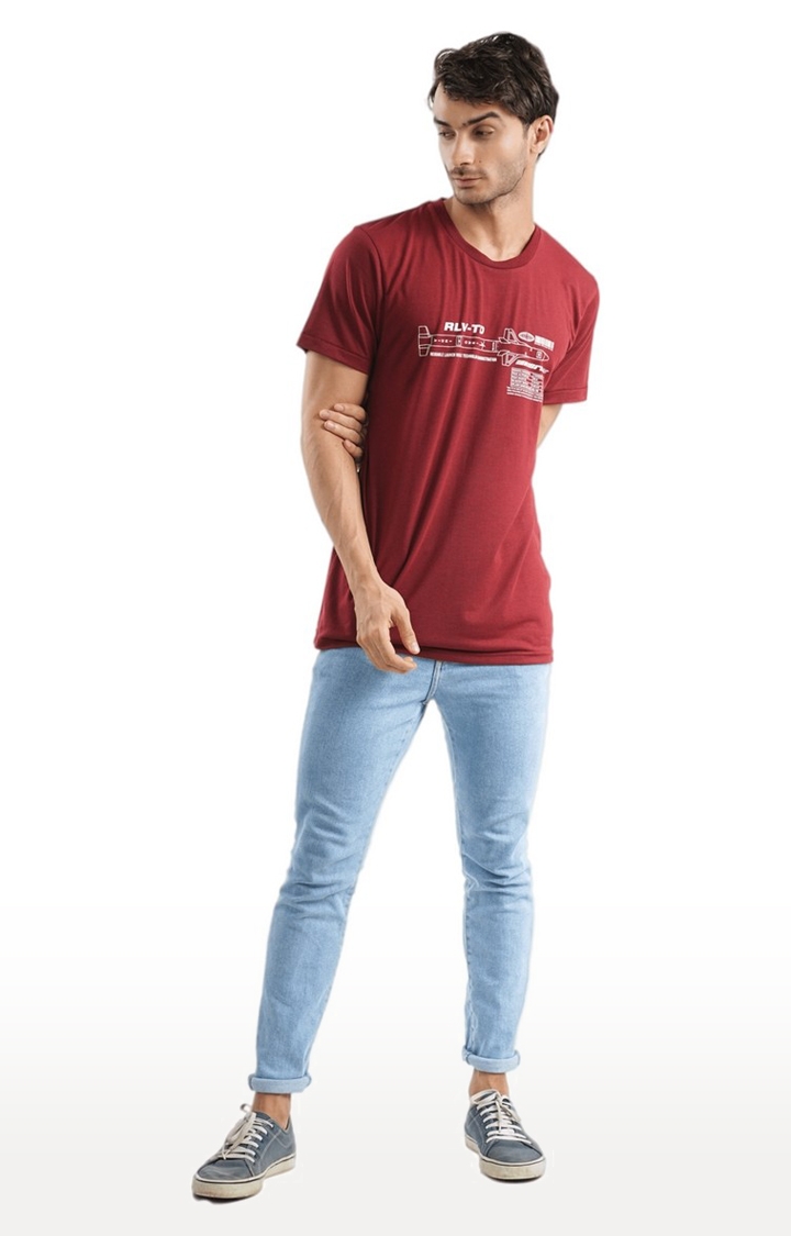 Unisex RLV TD Tri-Blend T-Shirt in Wine