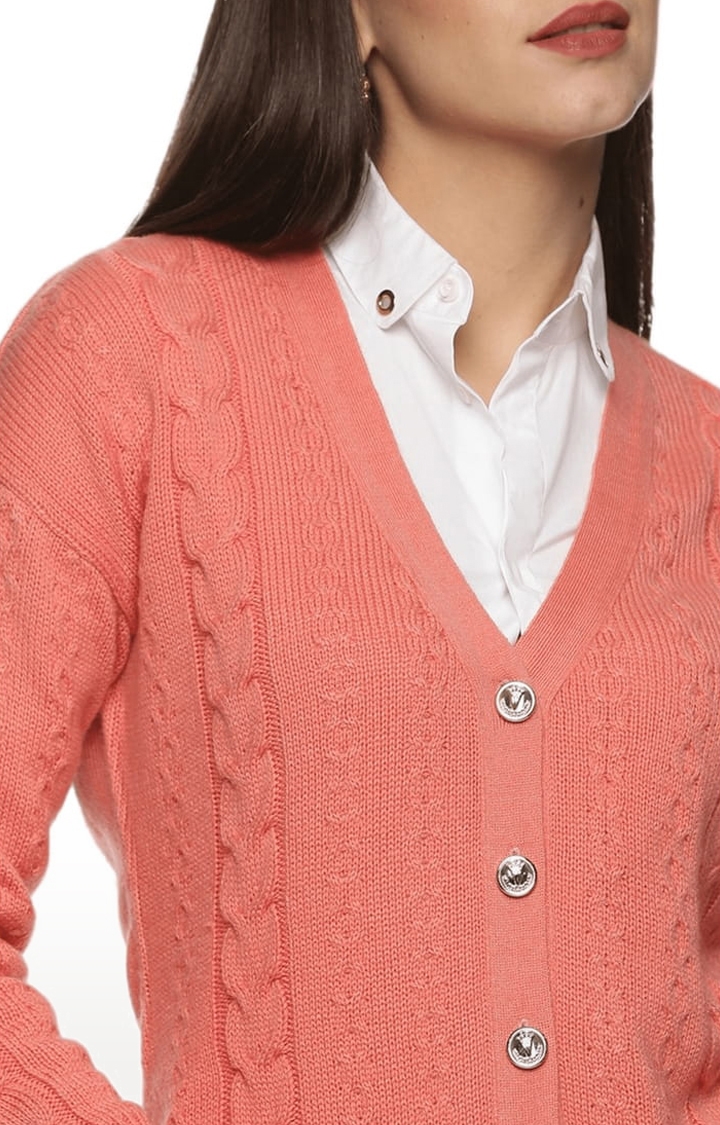 ISU | Women's Pink Acrylic Solid Sweater 3