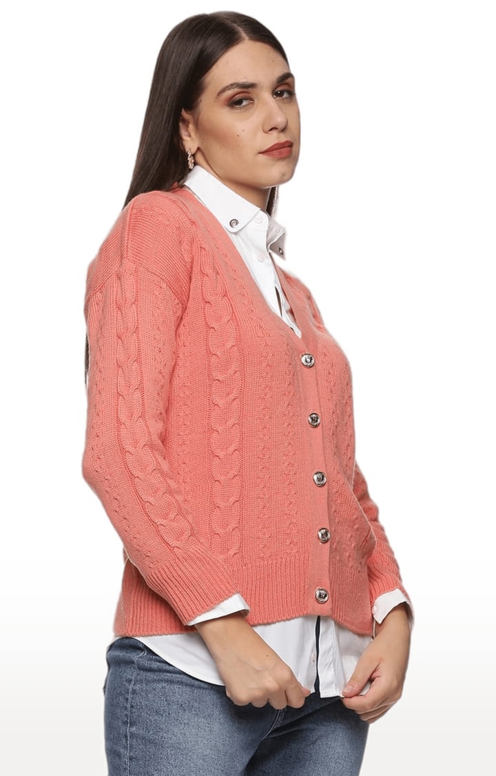ISU | Women's Pink Acrylic Solid Sweater 1