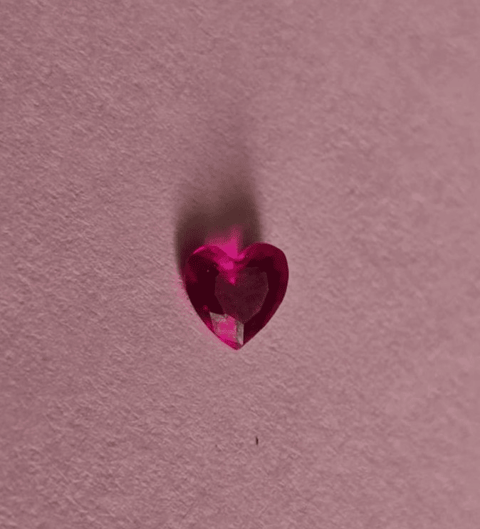 Hot Pink Heart Stone