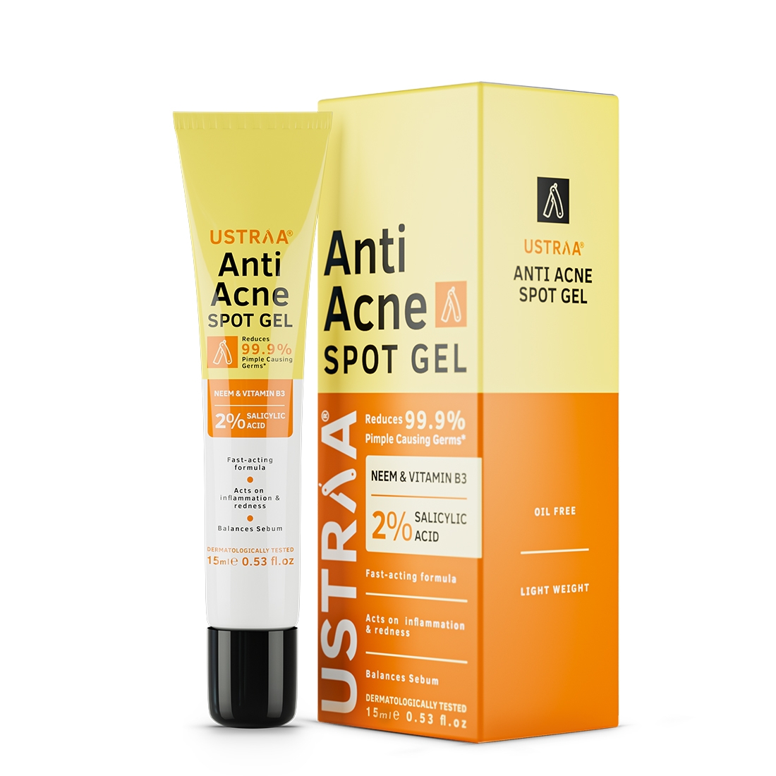 Ustraa | Ustraa Anti-Acne Spot gel With Neem & Vitamin B3 - 15g 0