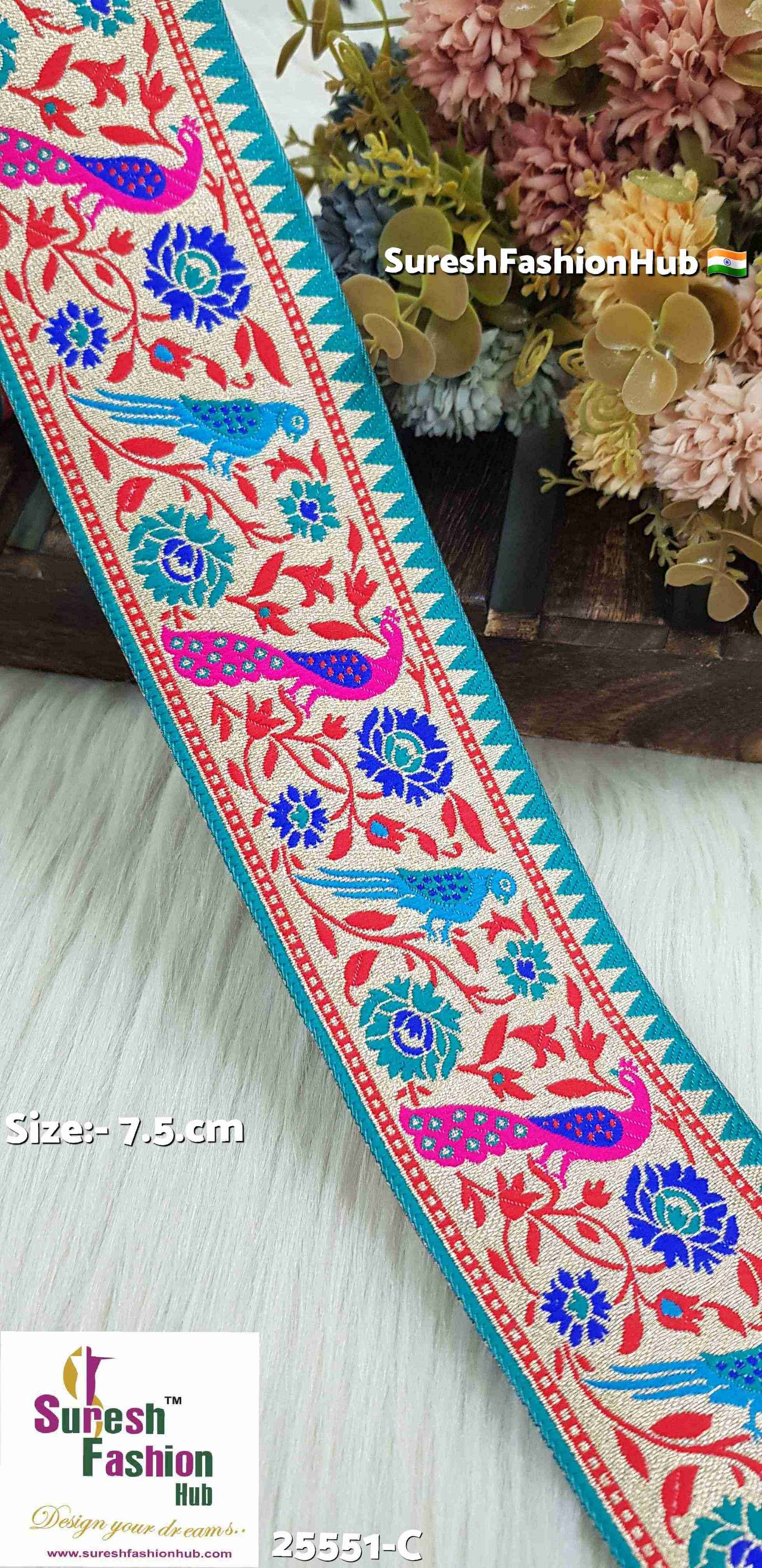 Peacock & Parrot Banarasi Rama Green Lace