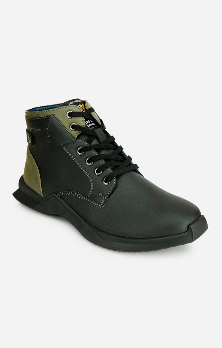 ID Men Black Boots Shoes