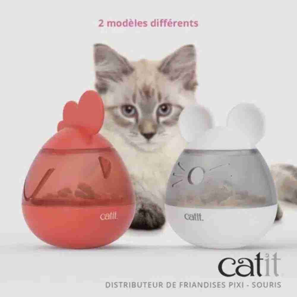 Catit PIXI Treat Dispenser, Slow feeder Interactive Toy for Cats – Mouse