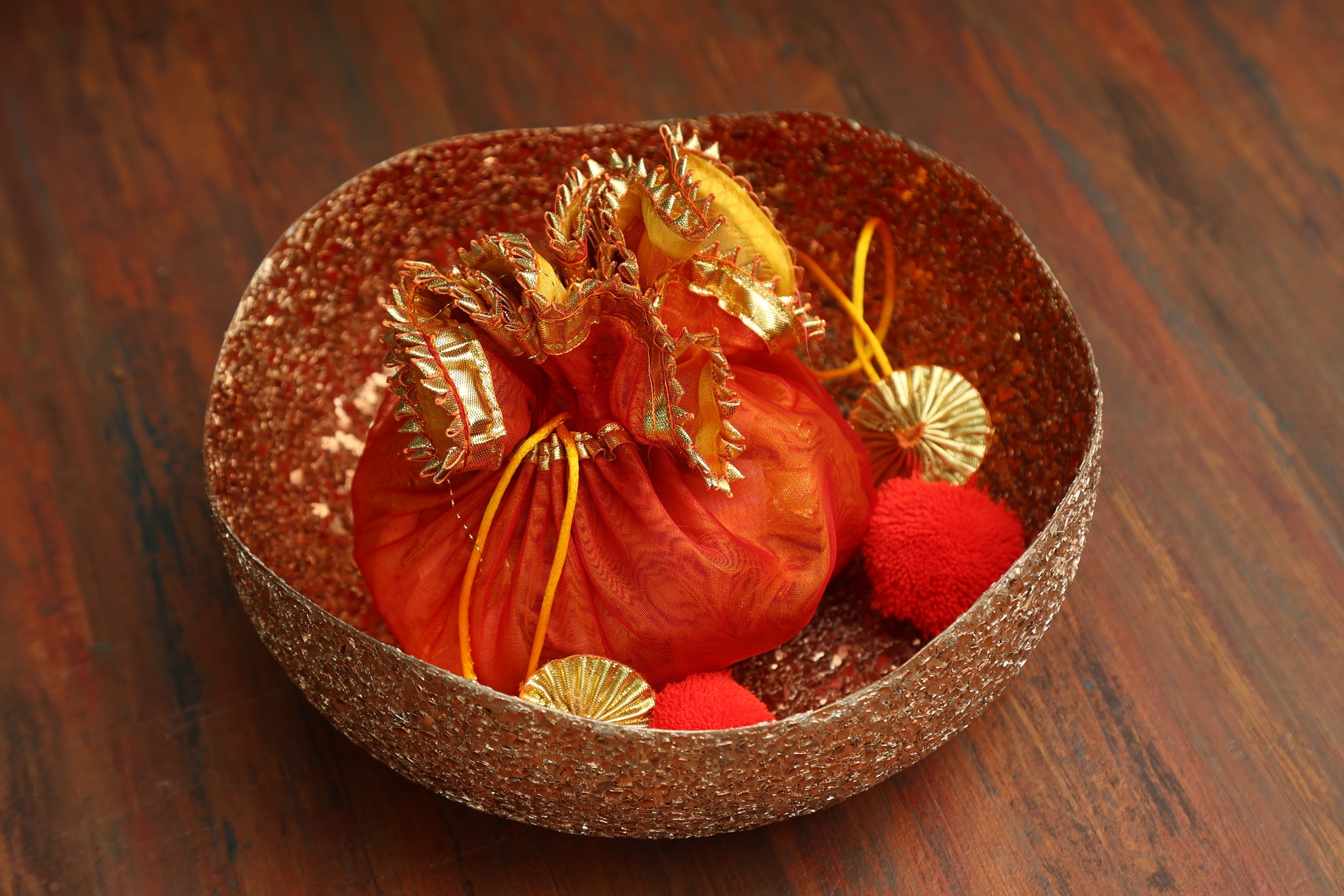 Floral art | Copper Glitter Bowl undefined
