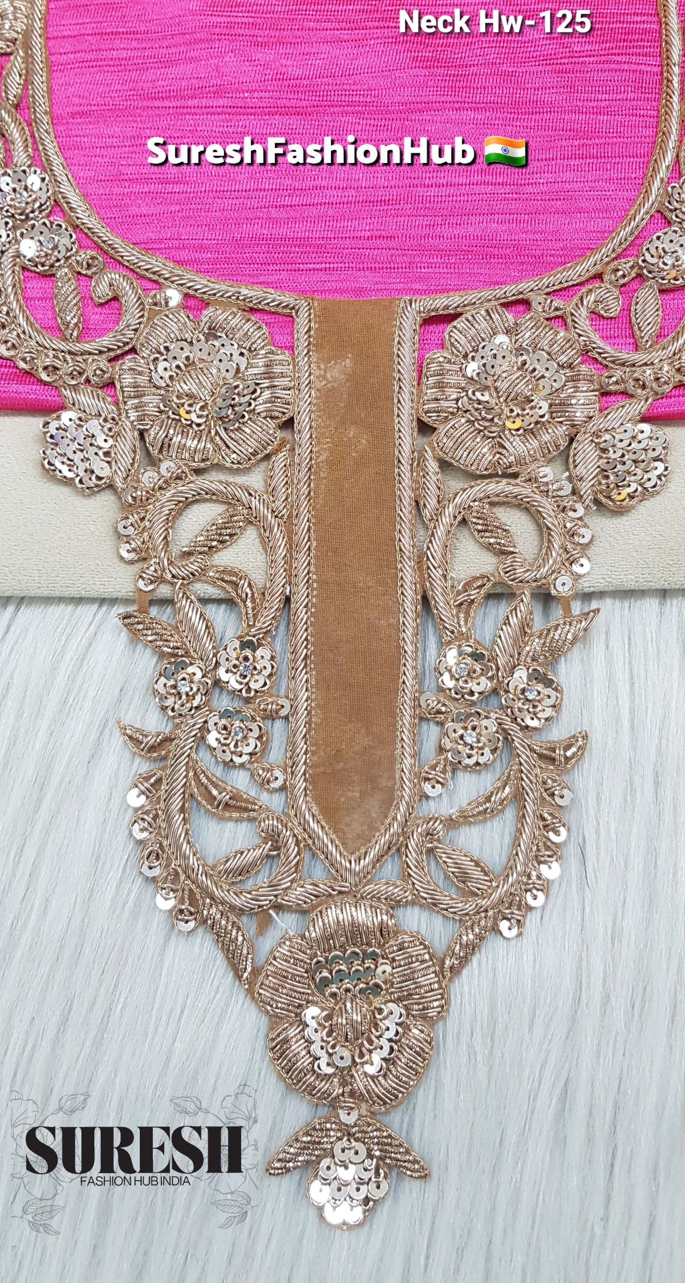 Zardosi Royale Petal Neck – Design HW-125