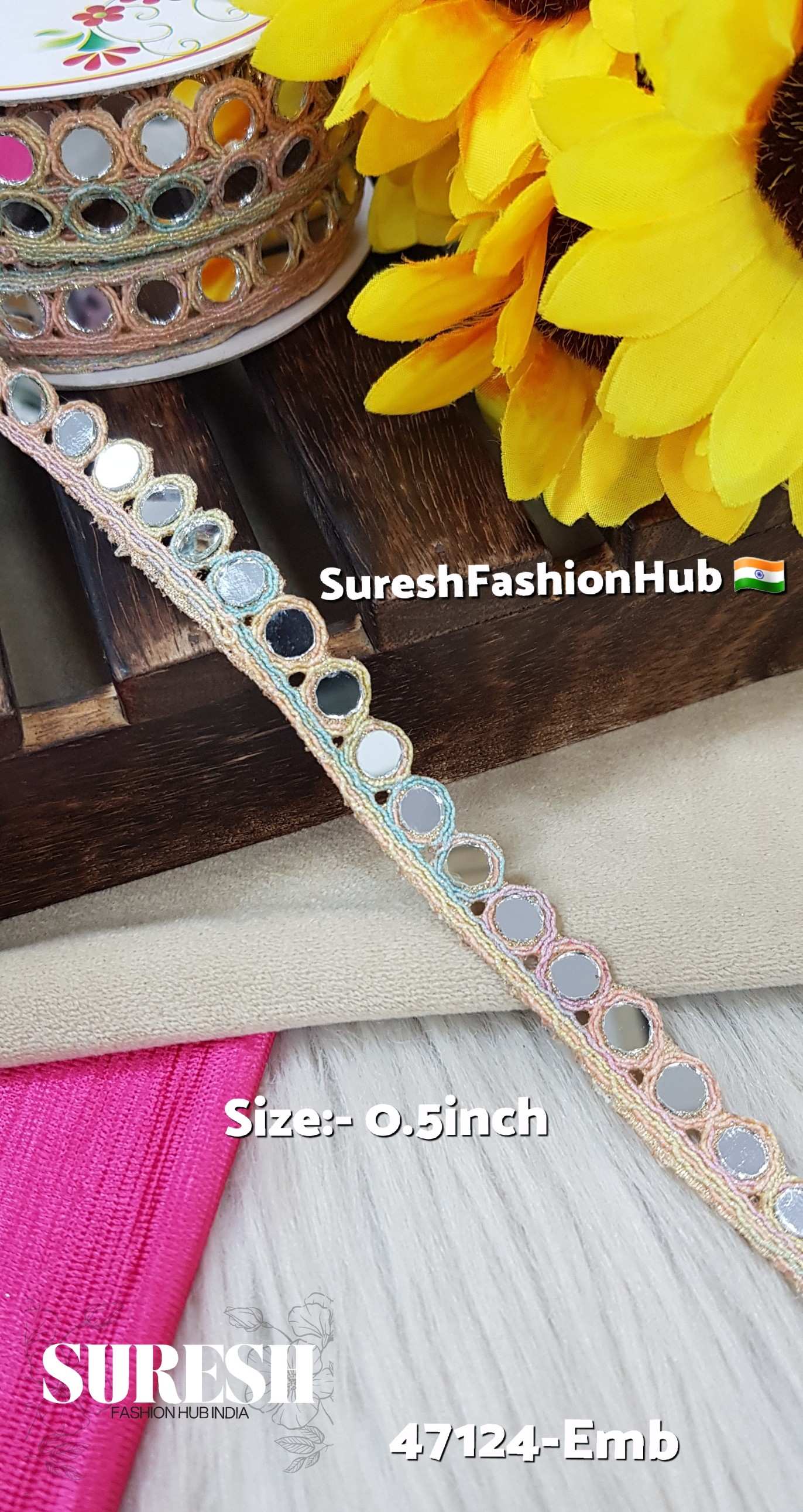 One-Side Round Mirror Lace