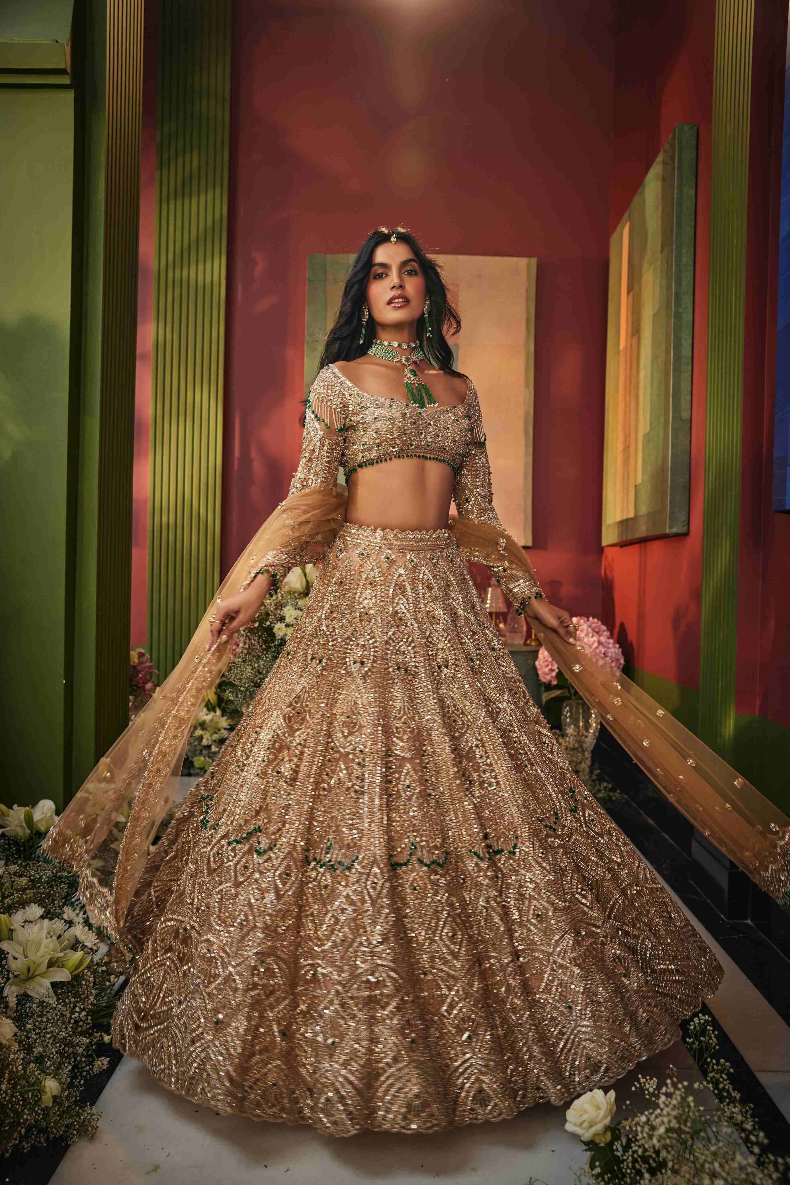 Bella Gold Lehenga