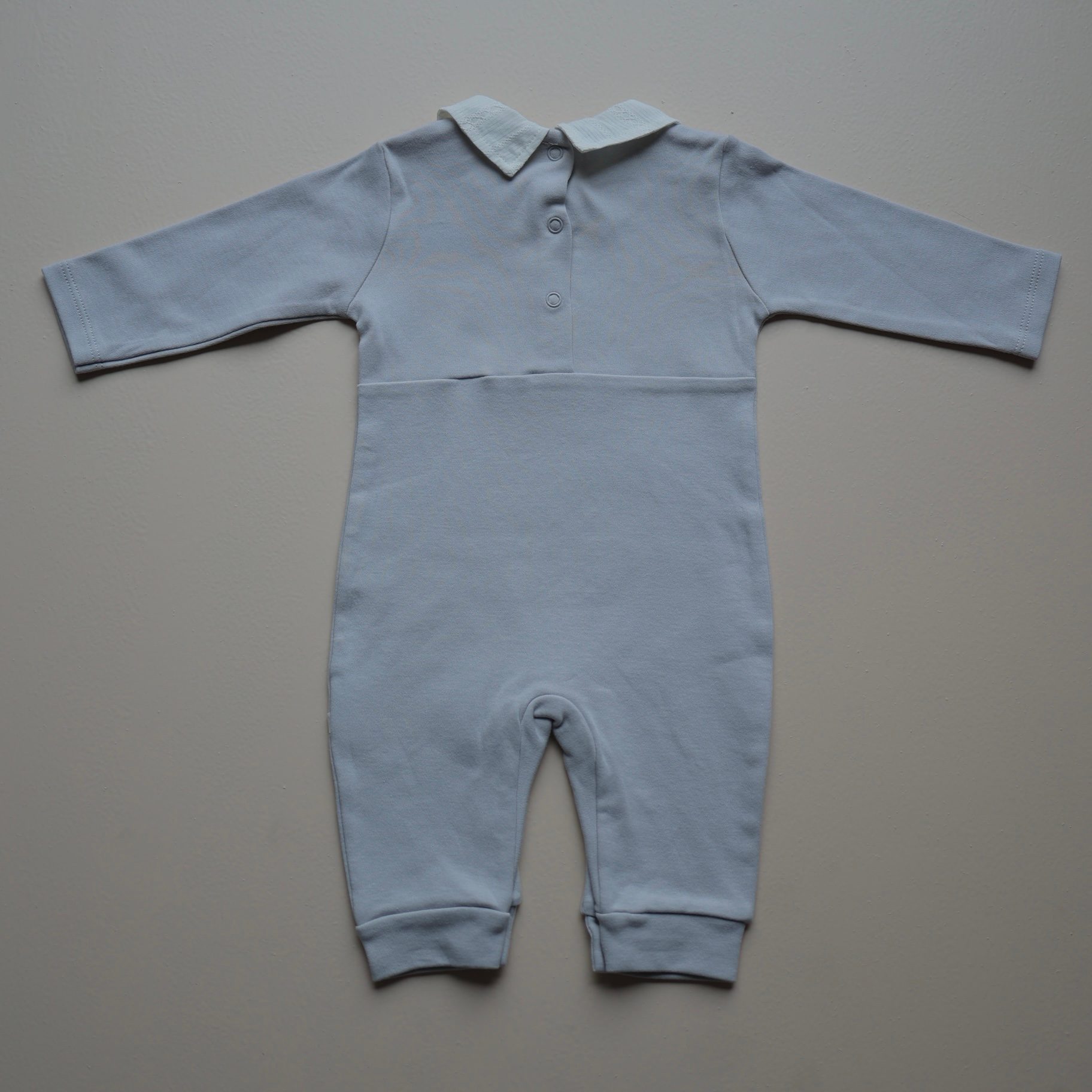 Light Grey Classic Collar Romper
