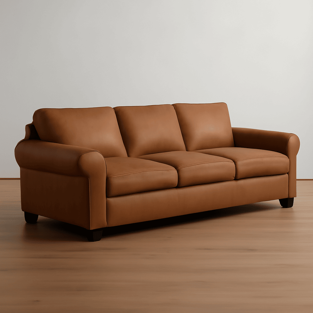 Turner Roll Arm Leather Sofa