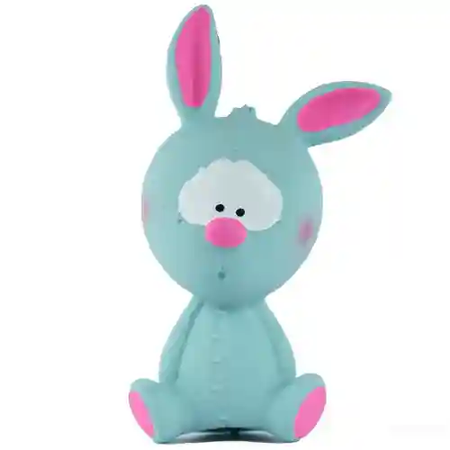 Barkbutler Fofos Latex Bi Rabbit Toy for Dogs | For Small Chewers (Blue)