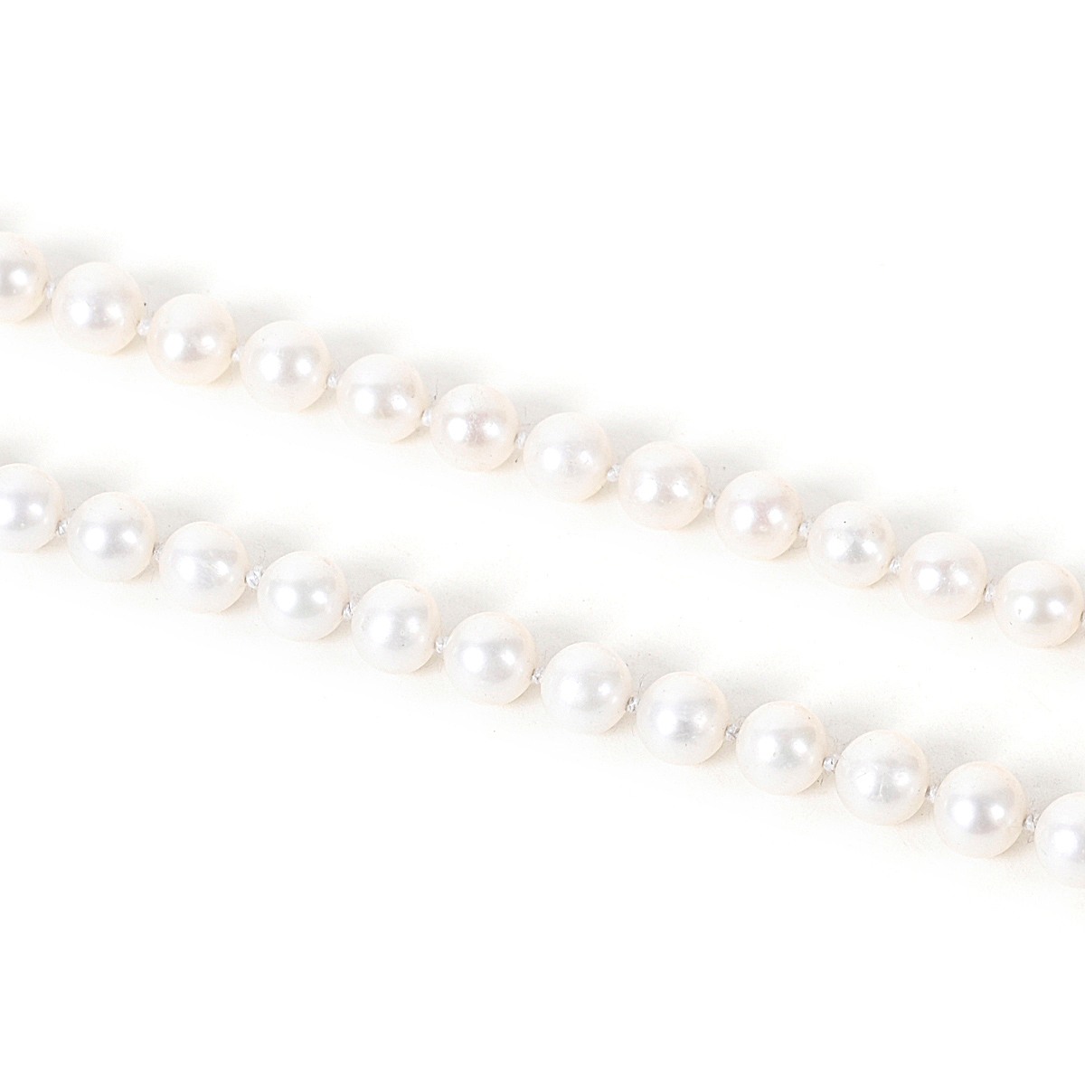 Shiv Ratan Kendra Natural Pearl Mala to balance Moon Planet, Mental Well Being & Anger Control II Length 50-60 CM II Weight: 50-55 Grams II