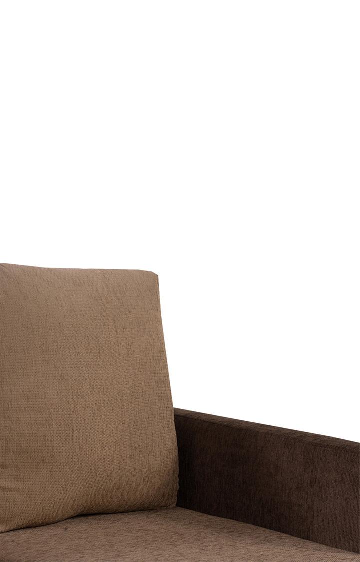 neudot Saya LHS Sectional Sofa for Living Room |4 Person Sofa| Premium Fabric with Cushioned Armrest | 12 Months Warranty| Solid Wood Frame| 4 Seater in Saya Duo Brown Color DIY(Do-It-Yourself)
