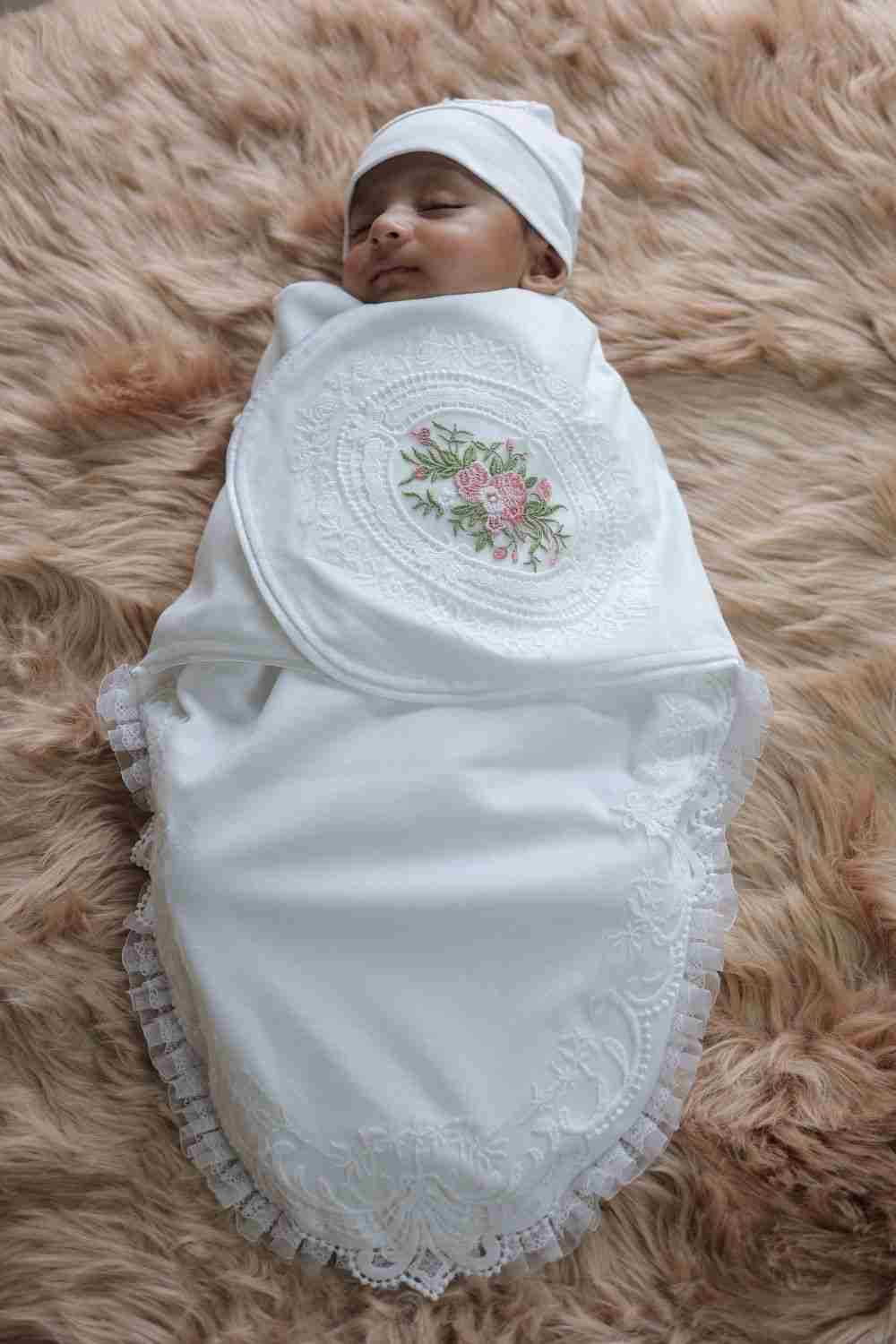 Ivory Lace Embrace Swaddle Wrap