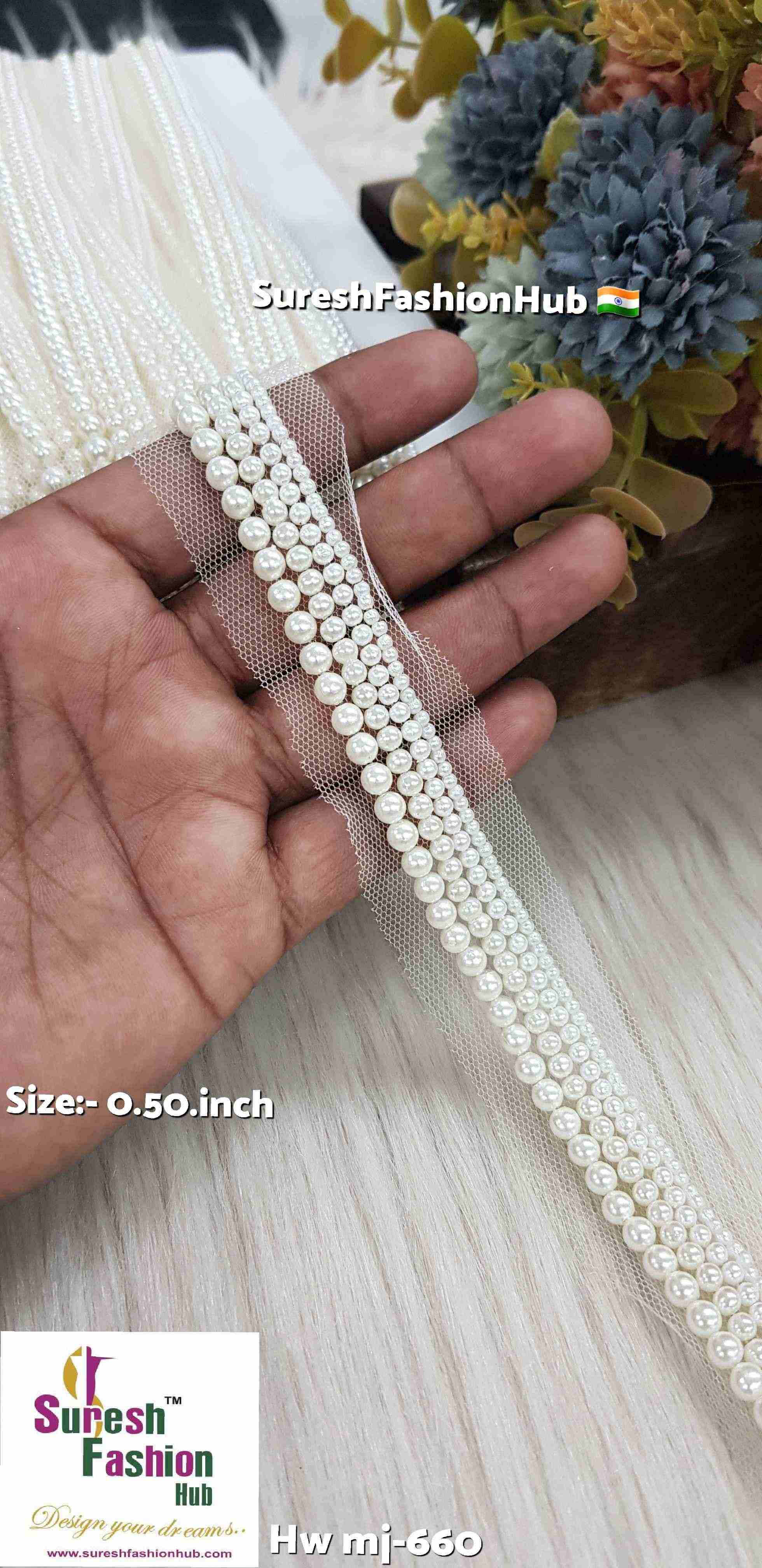 Pearl Cascade Handmade Lace