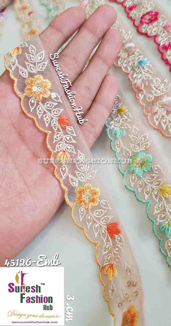 Indian Laces Embellishments Embroidery Saree Border Wholesale Silk Crafting Sewing Decorative Designer Ribbons #Blackborder  #Fancylaces #Decorativetrims #Embroideredborder #Sewingtrims #テープ #minne #lndianlaces #Sareeborder #アニー都城 #pasamanerías #pasamaneriasbordadas #Embellishments #可愛いマスク #Embroiderytrimmings #アクセサリー