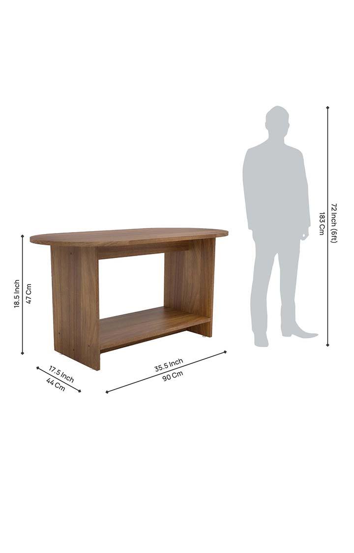 NEUDOT LIMANI Engineered Wood Coffee Table | Centre Table with Storage for Drawing Rooming, Living Room and Office - Leon Teak