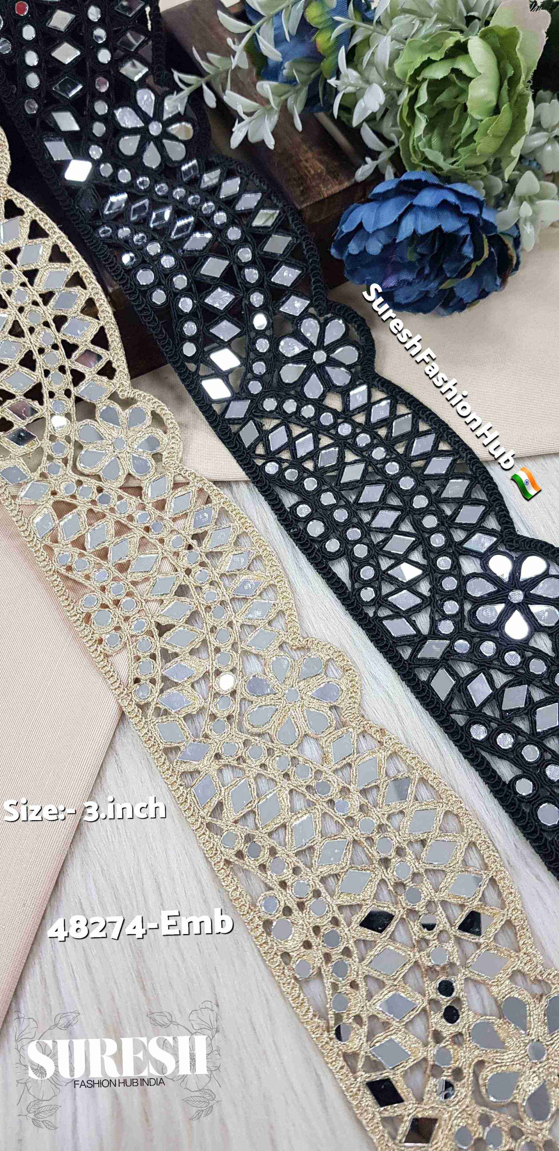 One-Sided Scalloped Cutwork Lace
