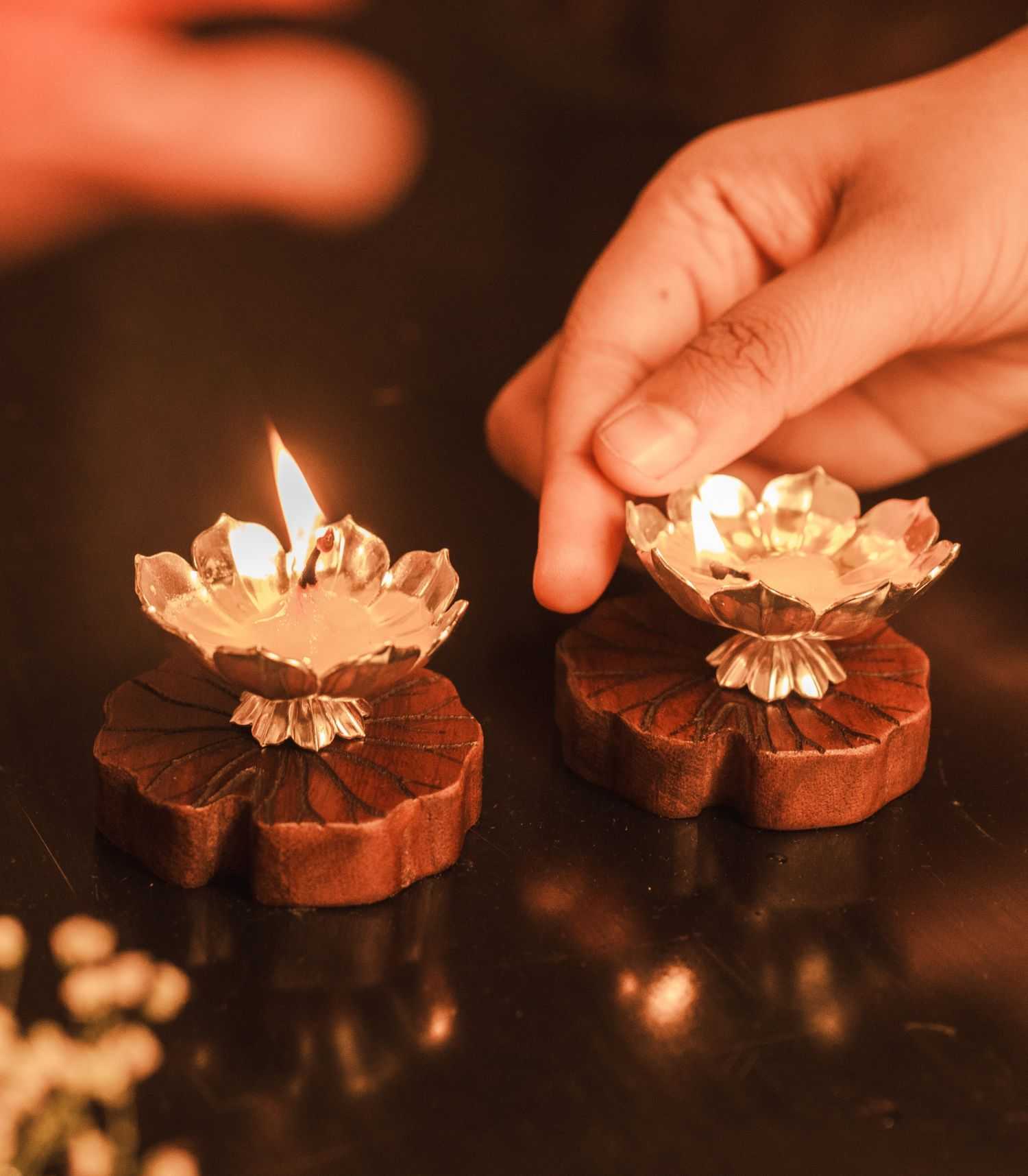 Kamala Diya Set of 2