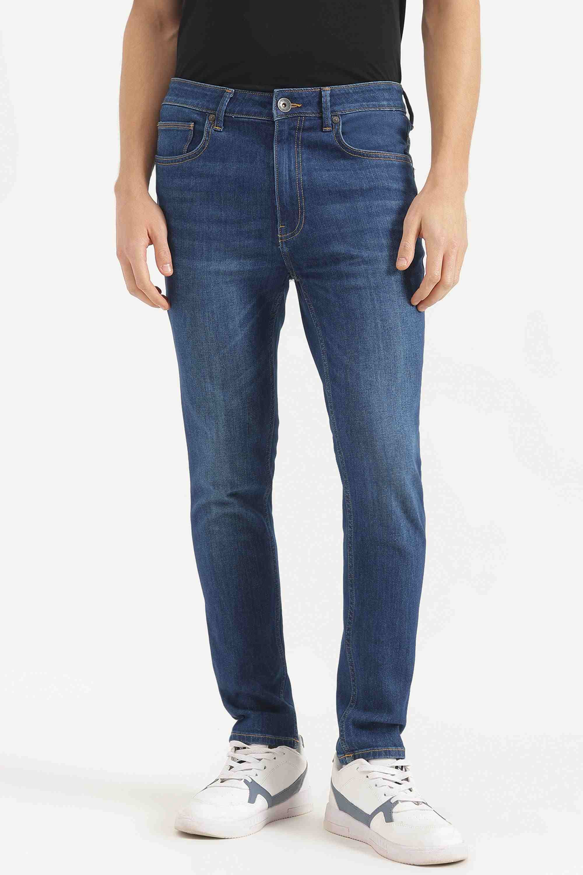 Light Wash Polyester Regular Fit Men's Jeans