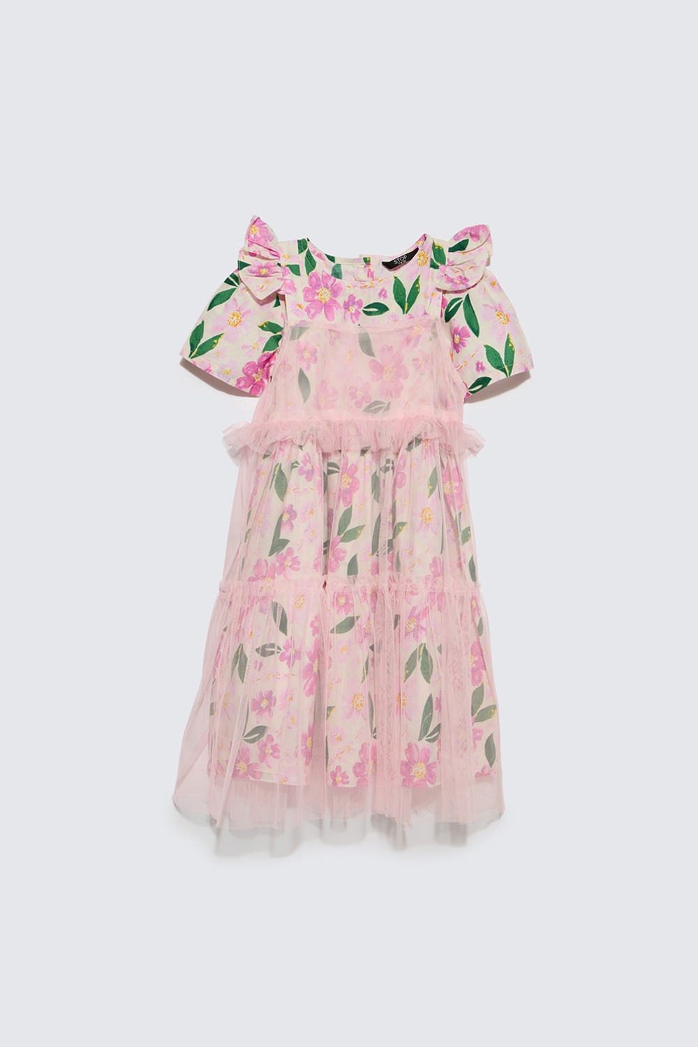 Solid Blended Fabric Round Neck Girls Casual Wear Dress