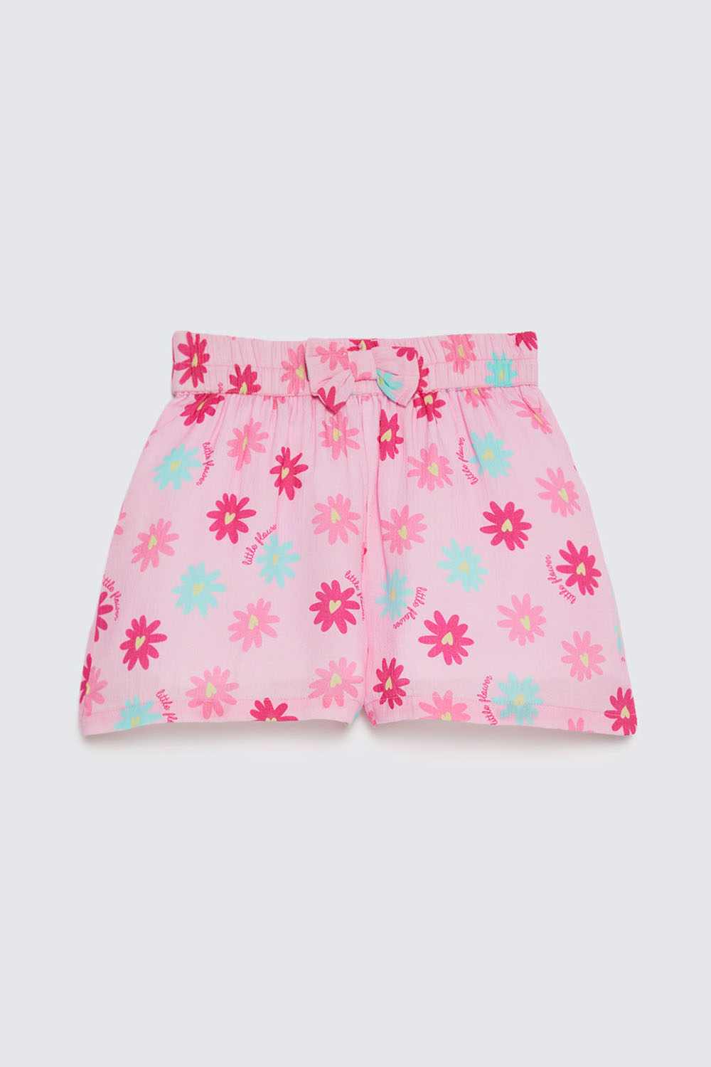 Solid Blended Fabric Regular Fit Girls Shorts