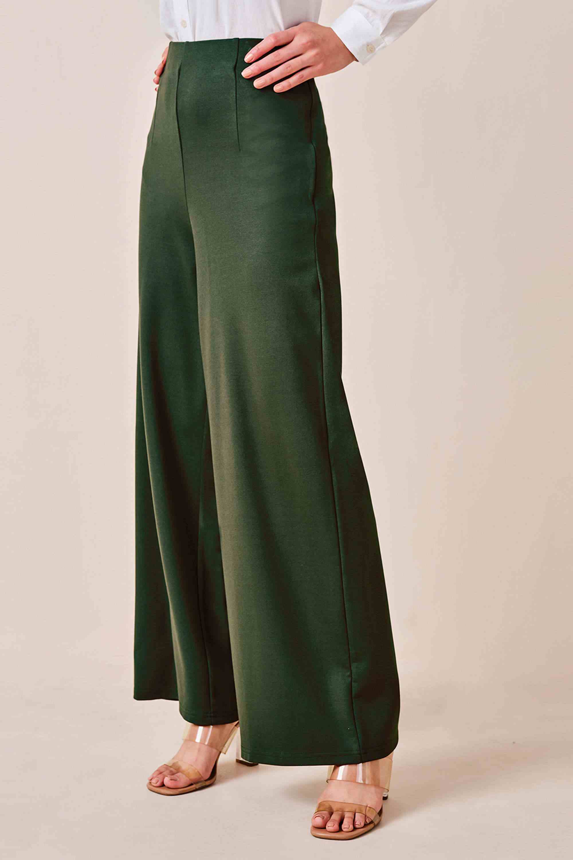Solid Slim Fit Rayon Women's Formal Wear Trousers