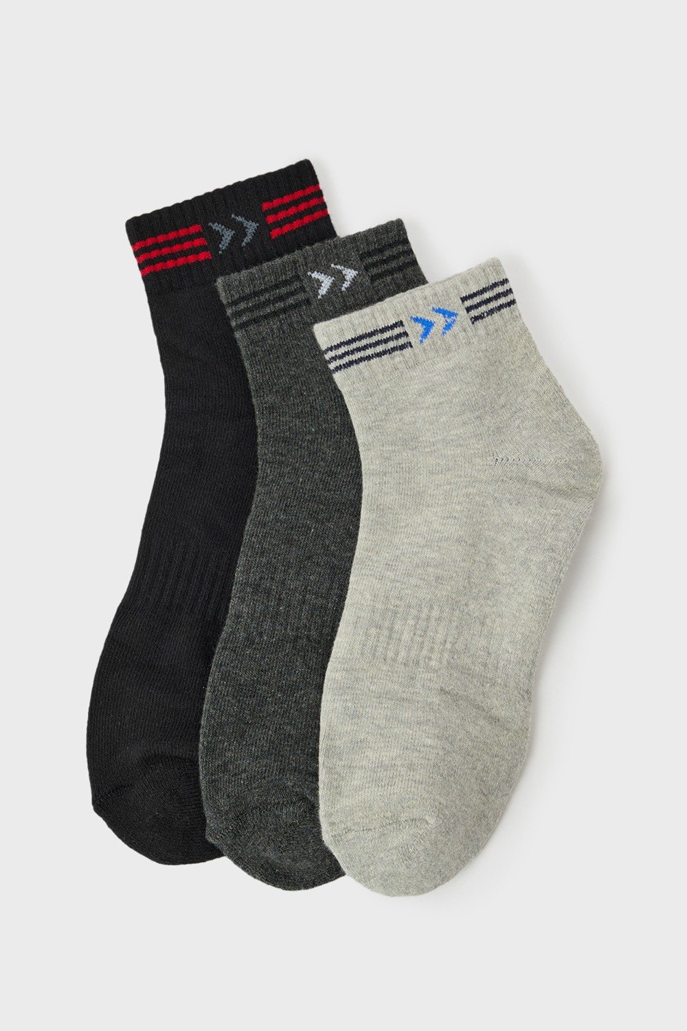 Cotton Ankle Length Men's Ankle Socks Assorted Pack of 3