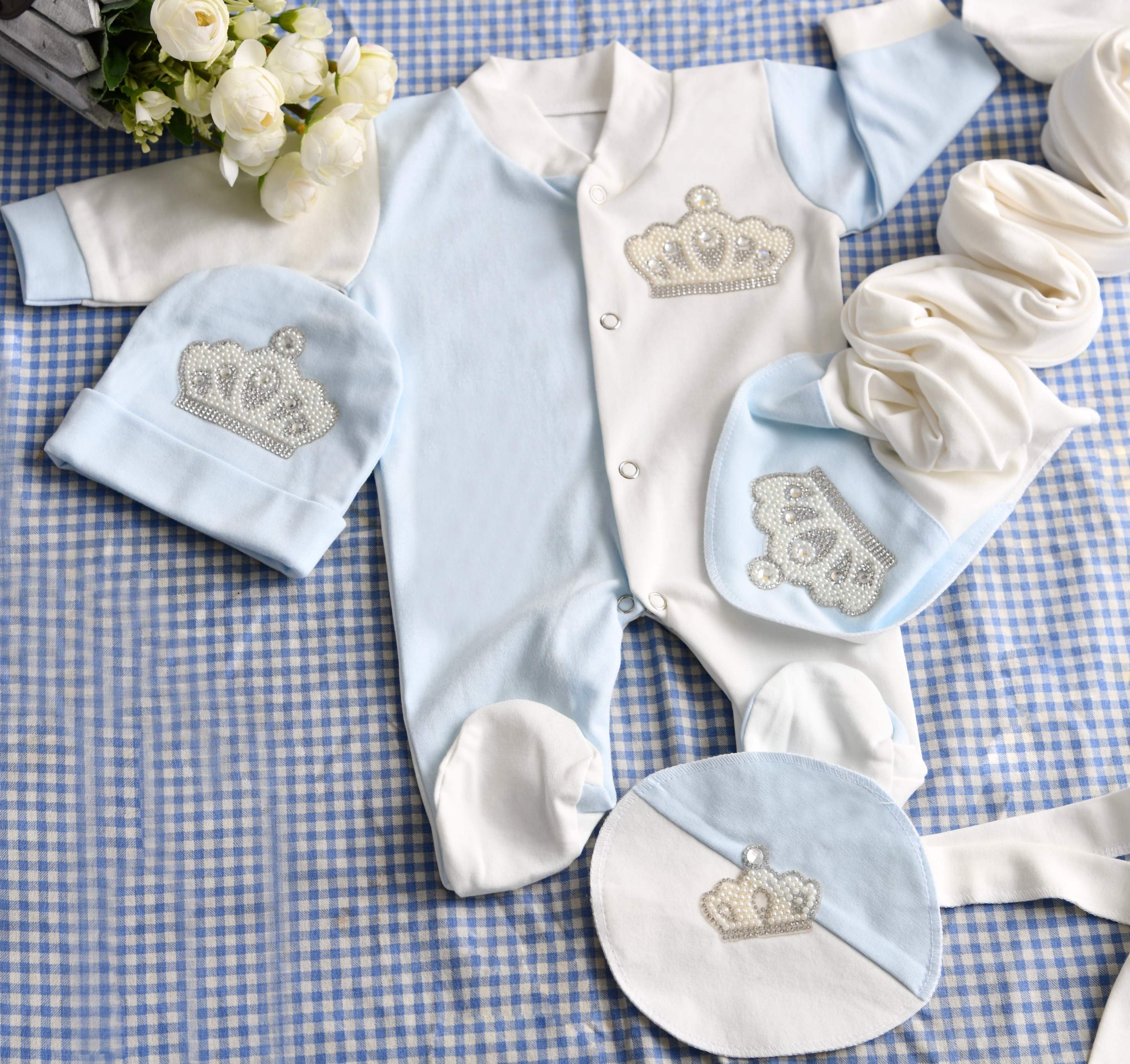 Sapphire Blue Romper Set