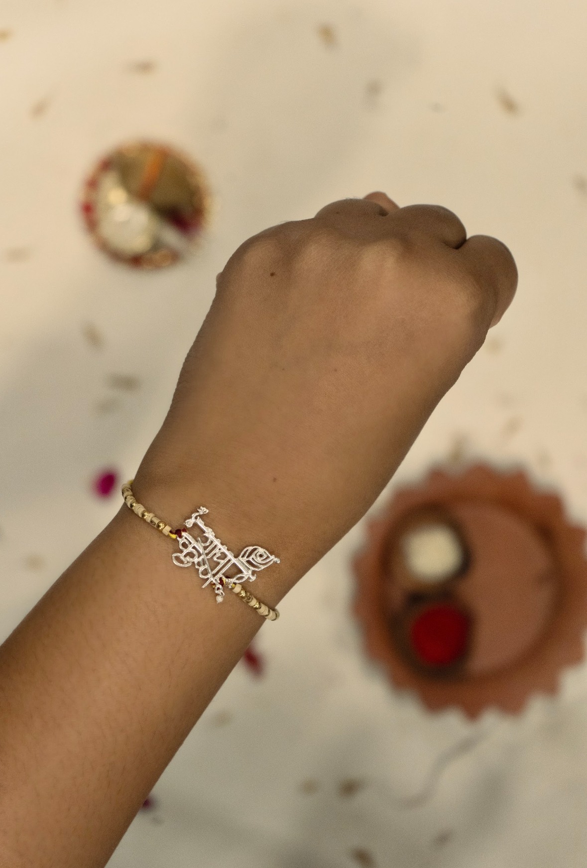 92.7 Silver Radha Krishna Rakhi