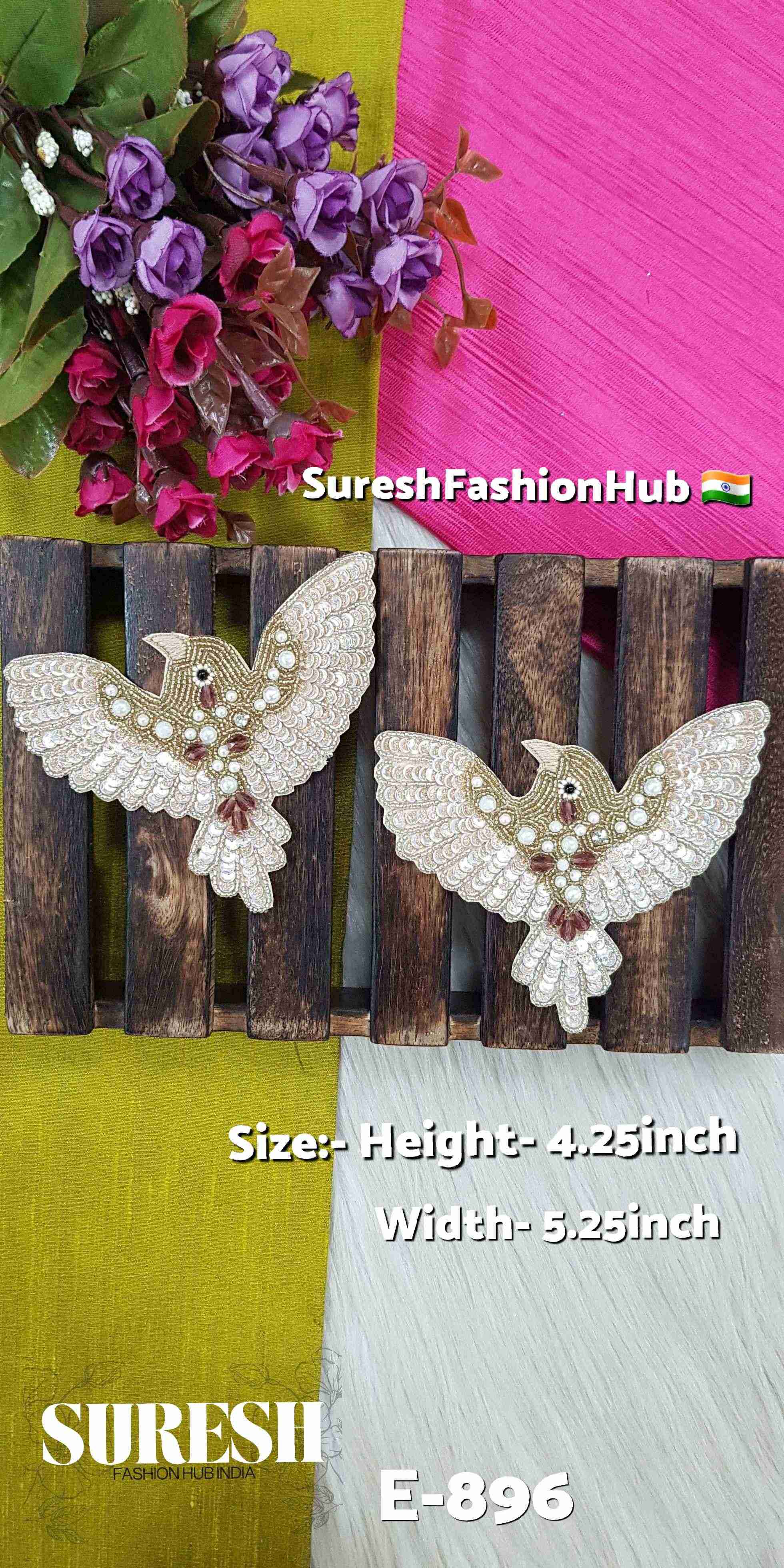 Sandstone Sky Bird Patch – Light Beige E-896(3)