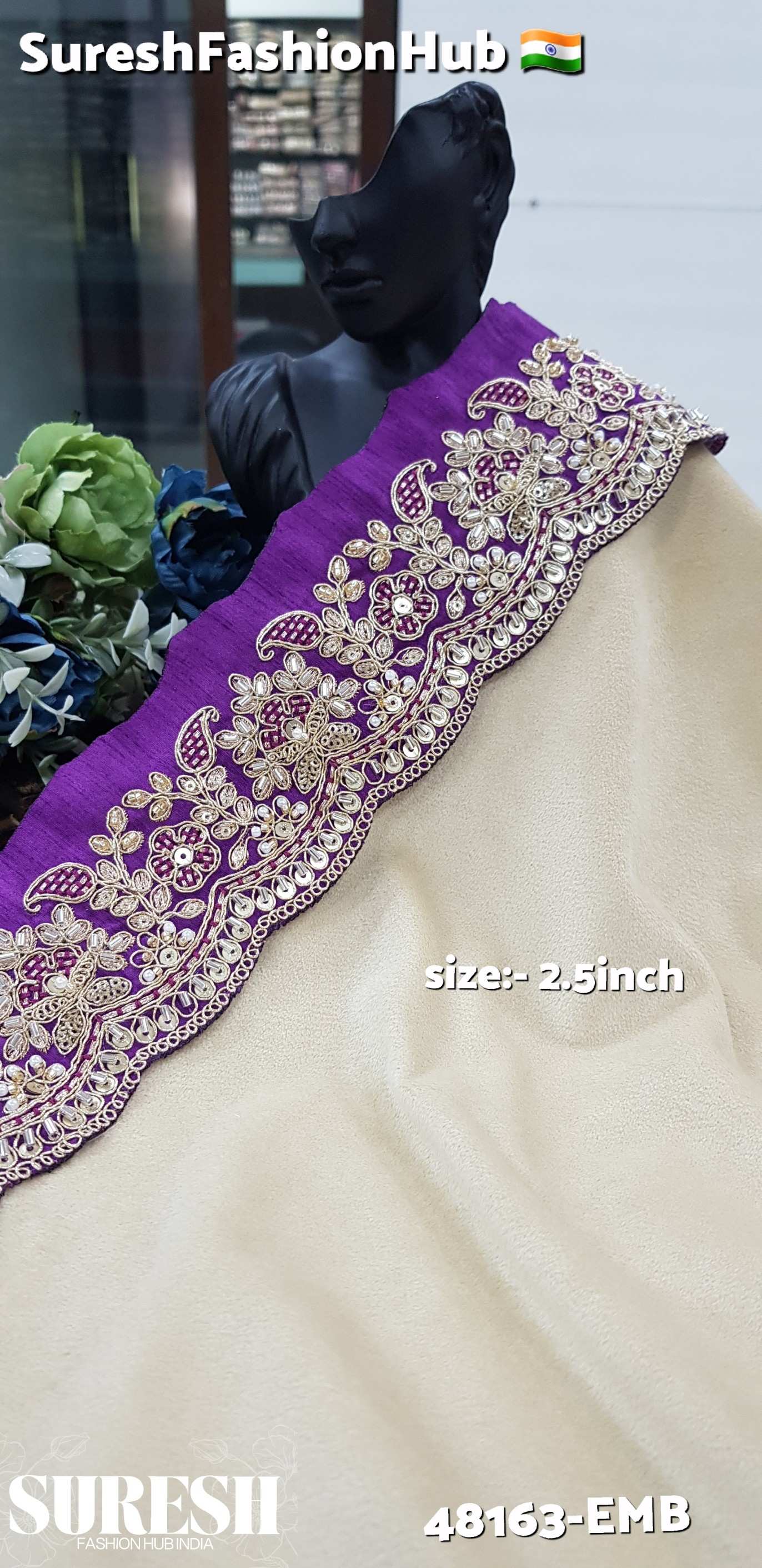 Light Purple Lavender Glow Beaded Lace