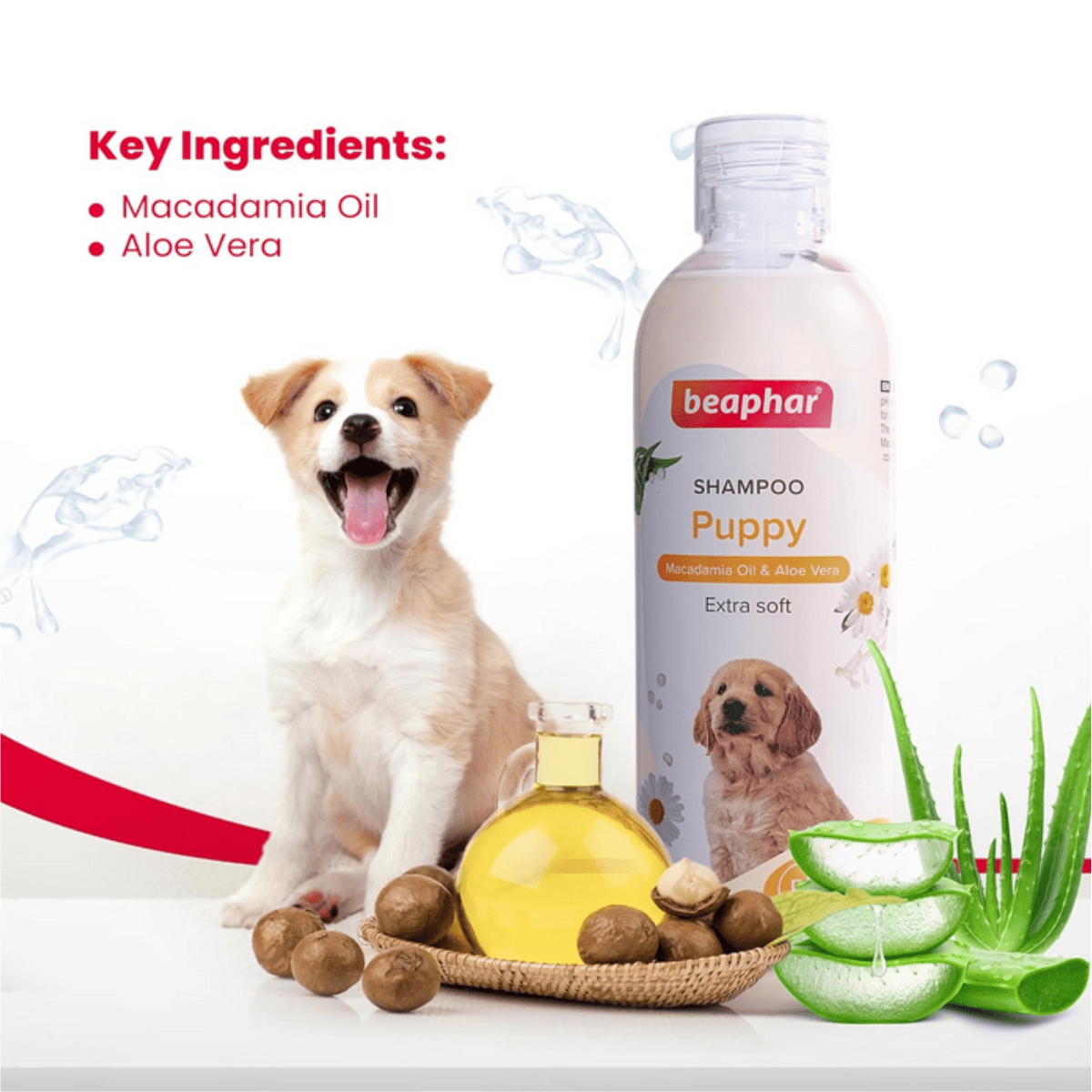 Beaphar Macadamia Oil & Aloe Vera Puppy Shampoo