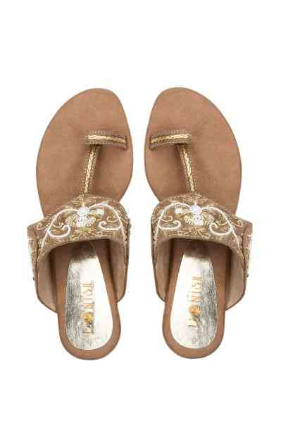 Suede Kolhapuri - Kitten Heels