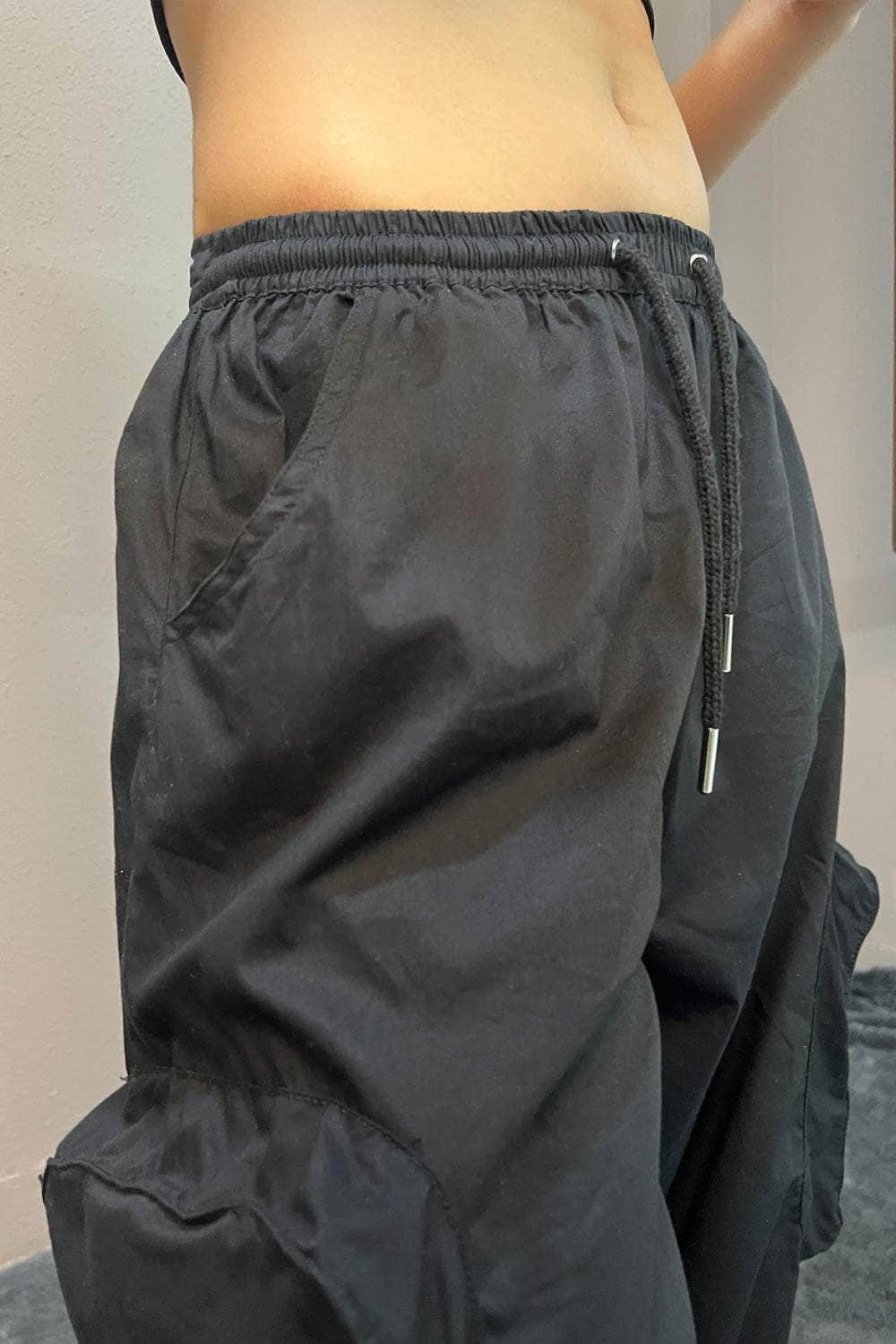 Women's Grey Tactical Parachute Pants